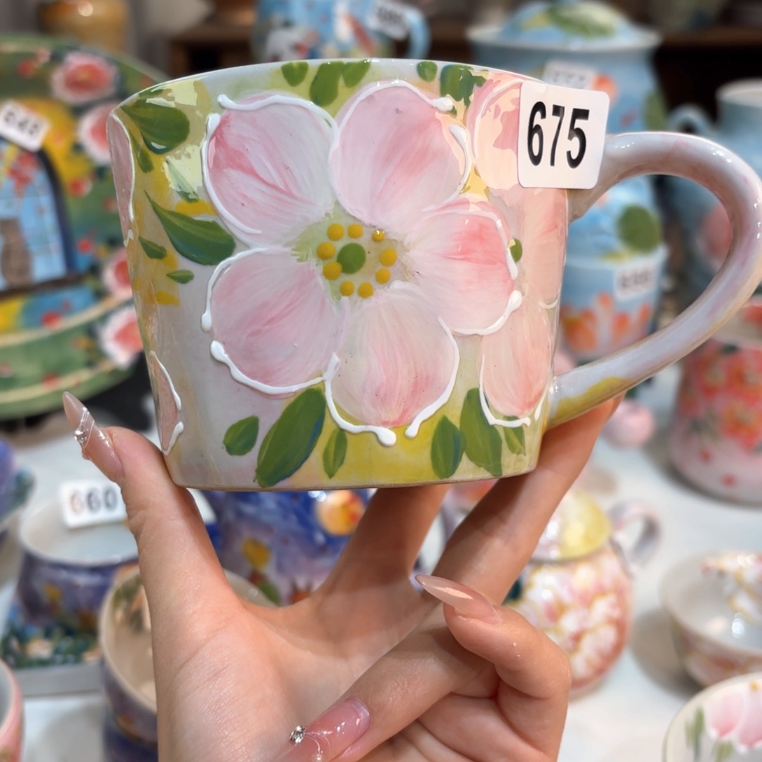 景德镇手绘高温釉下彩陶瓷茶具