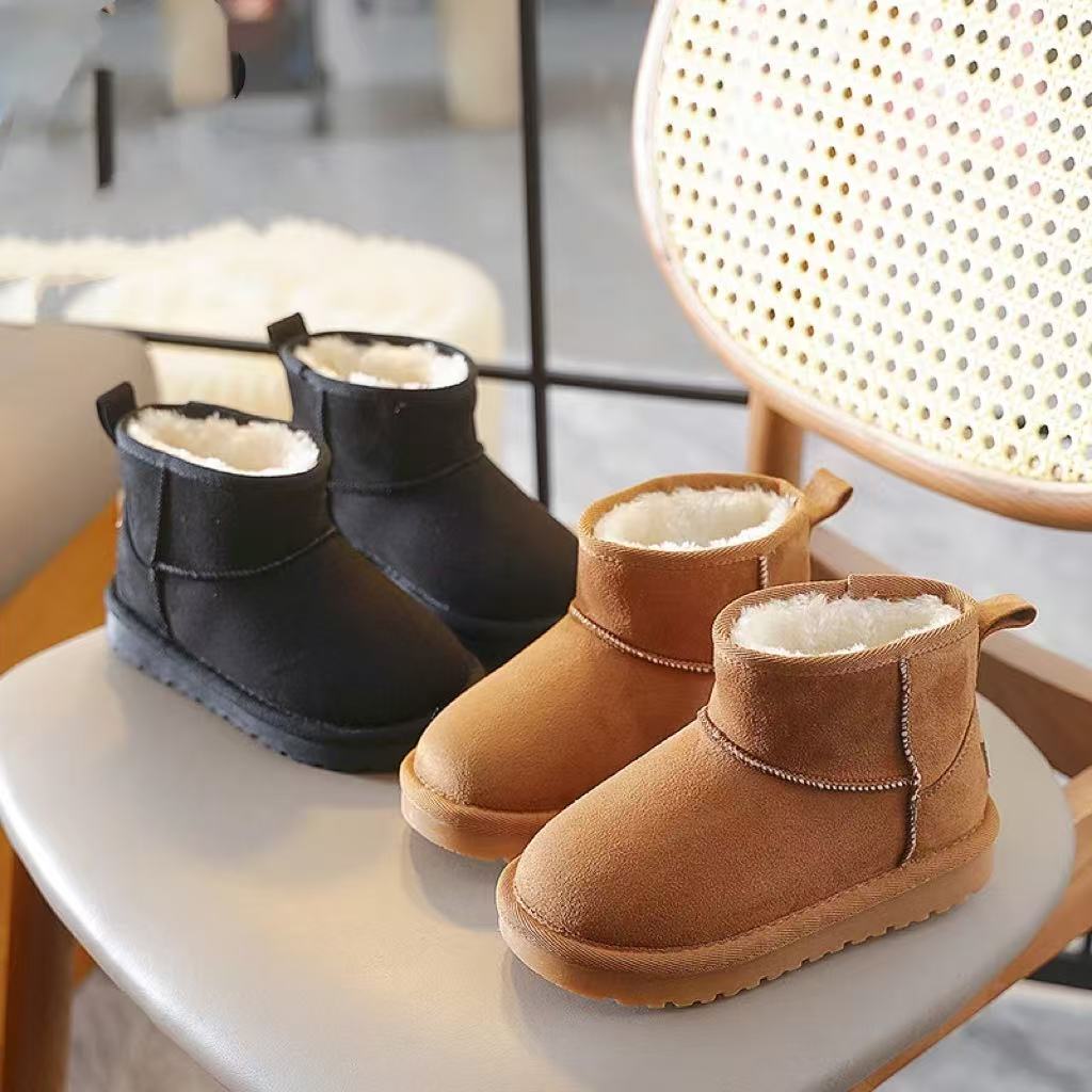 10083-1儿童雪地靴厚底男女鞋加绒冬季保暖棉鞋