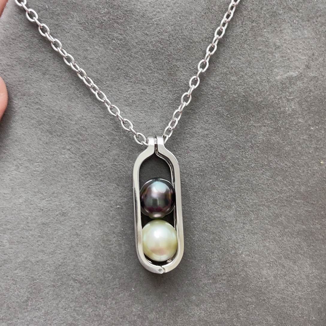 海水珍珠颈饰银S925镶嵌