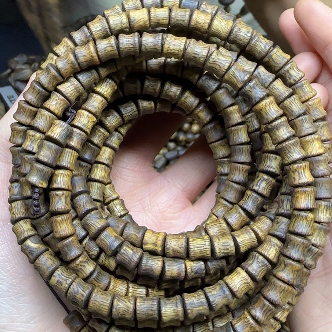 沉香碎屑沉香+999分沉竹节珠多圈16克加多样性发一