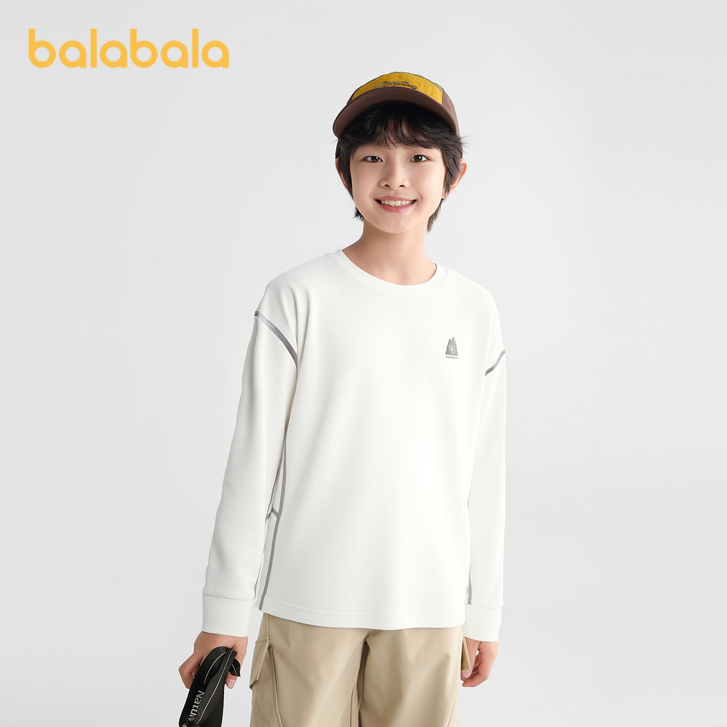 【bp】巴拉巴拉功能运动秋儿童抽湿衣速干弹力亲肤户外长袖T恤