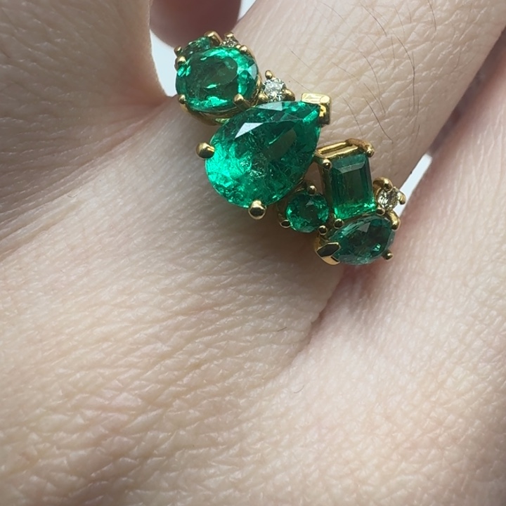 祖母绿未镶嵌戒指