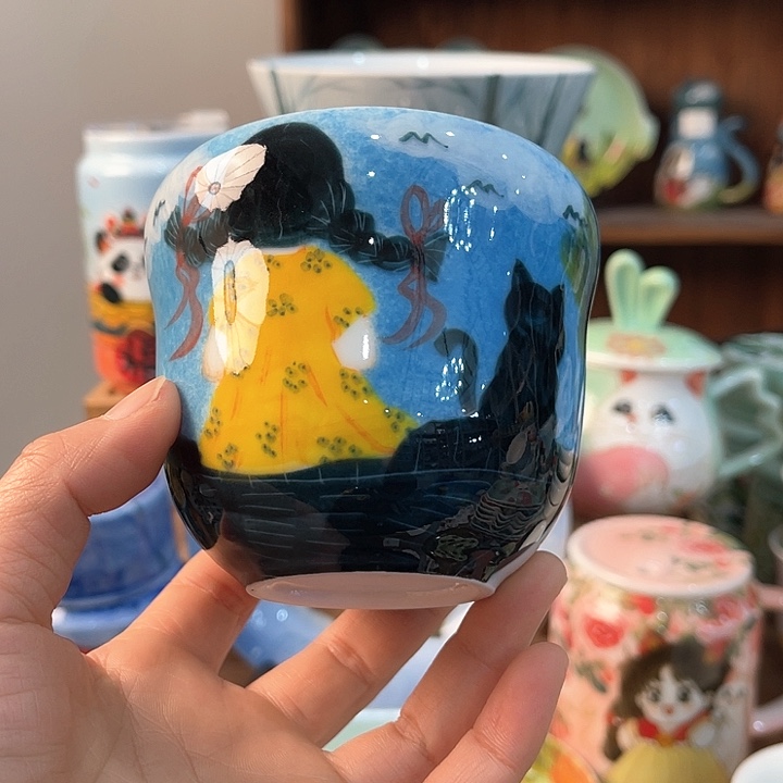 陶景德镇釉下手绘陶瓷 