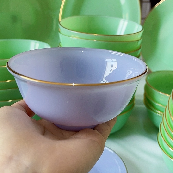 景德镇高端景德镇高端紫色4.5寸6个