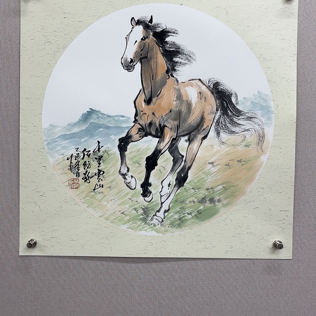 国画艺术家真人手绘