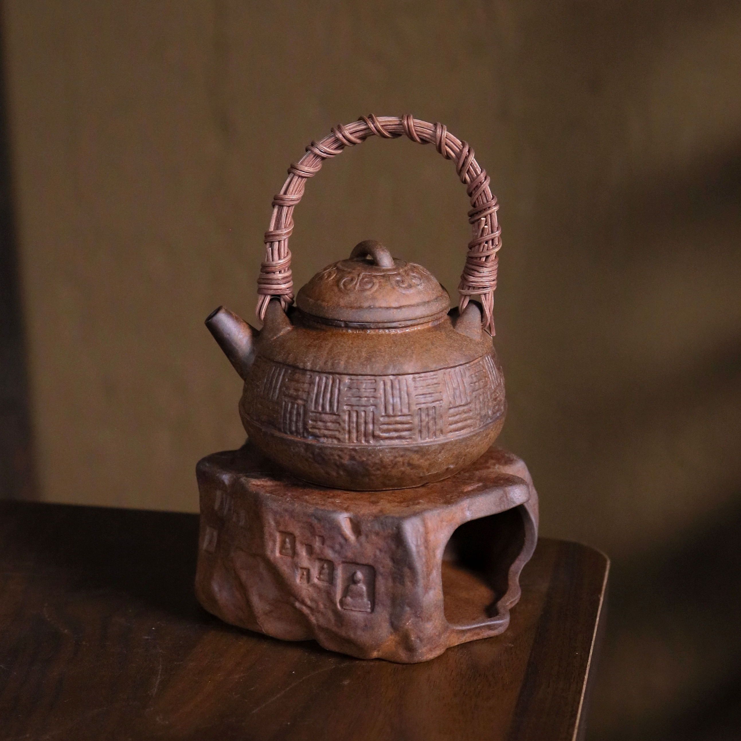 【名匠】吉祥编织煮茶套组.7743.煮茶炉.BL