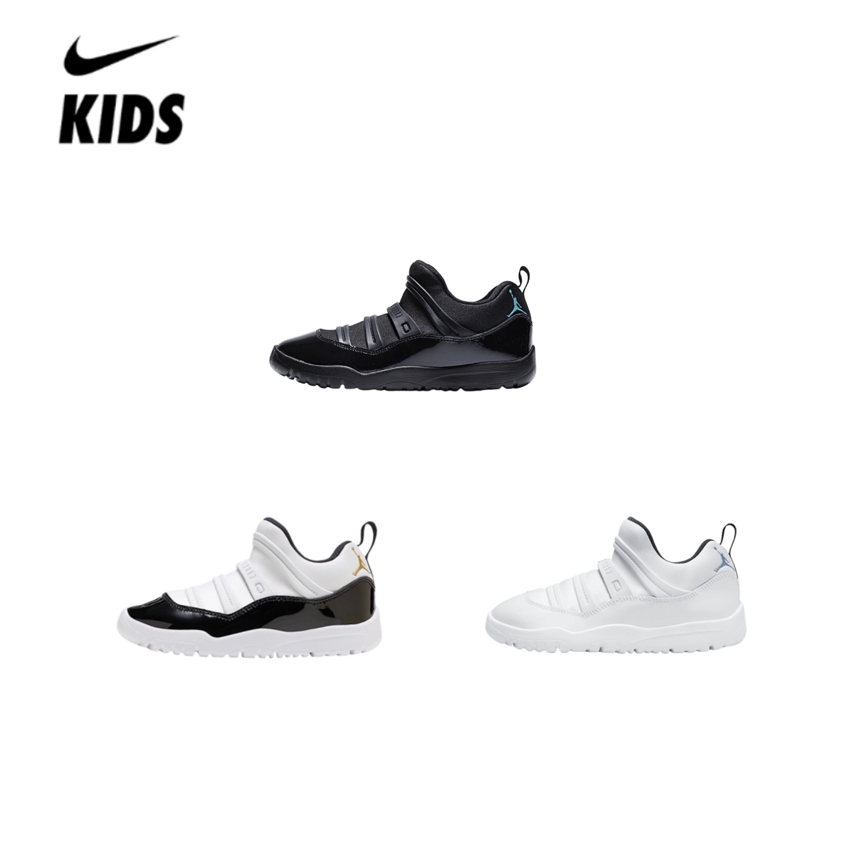 专柜正品耐克童鞋aj11 jordan 11大魔王男女儿童软底运动鞋BQ7101