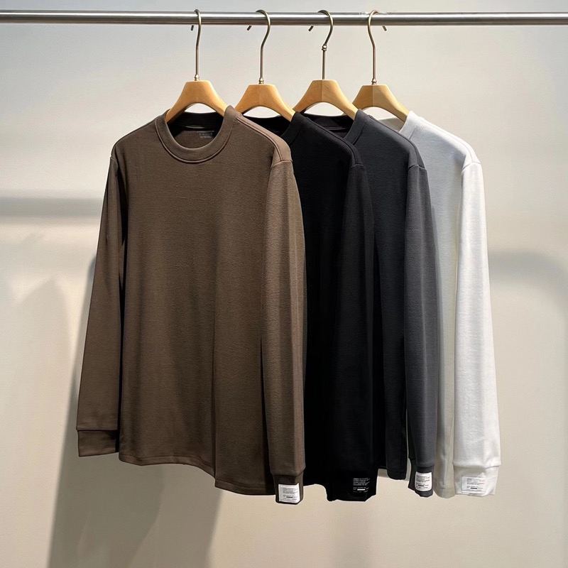 【宠粉特惠】2025男士圆领打底衫纯色简约百搭大弹力时尚休闲打底