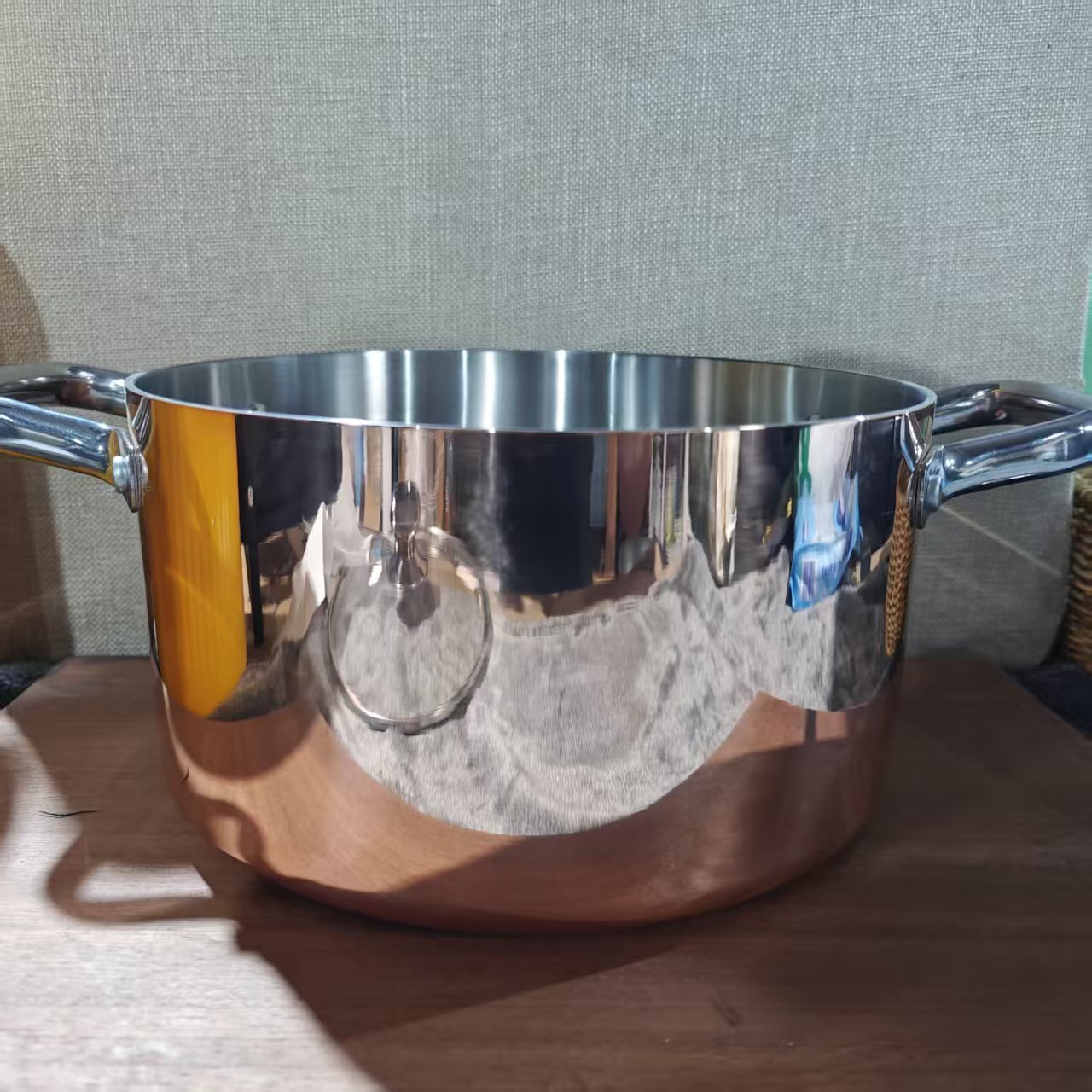 【传家锅厂家直销】定制高货 奥地利紫铜汤锅 送 玻璃盖