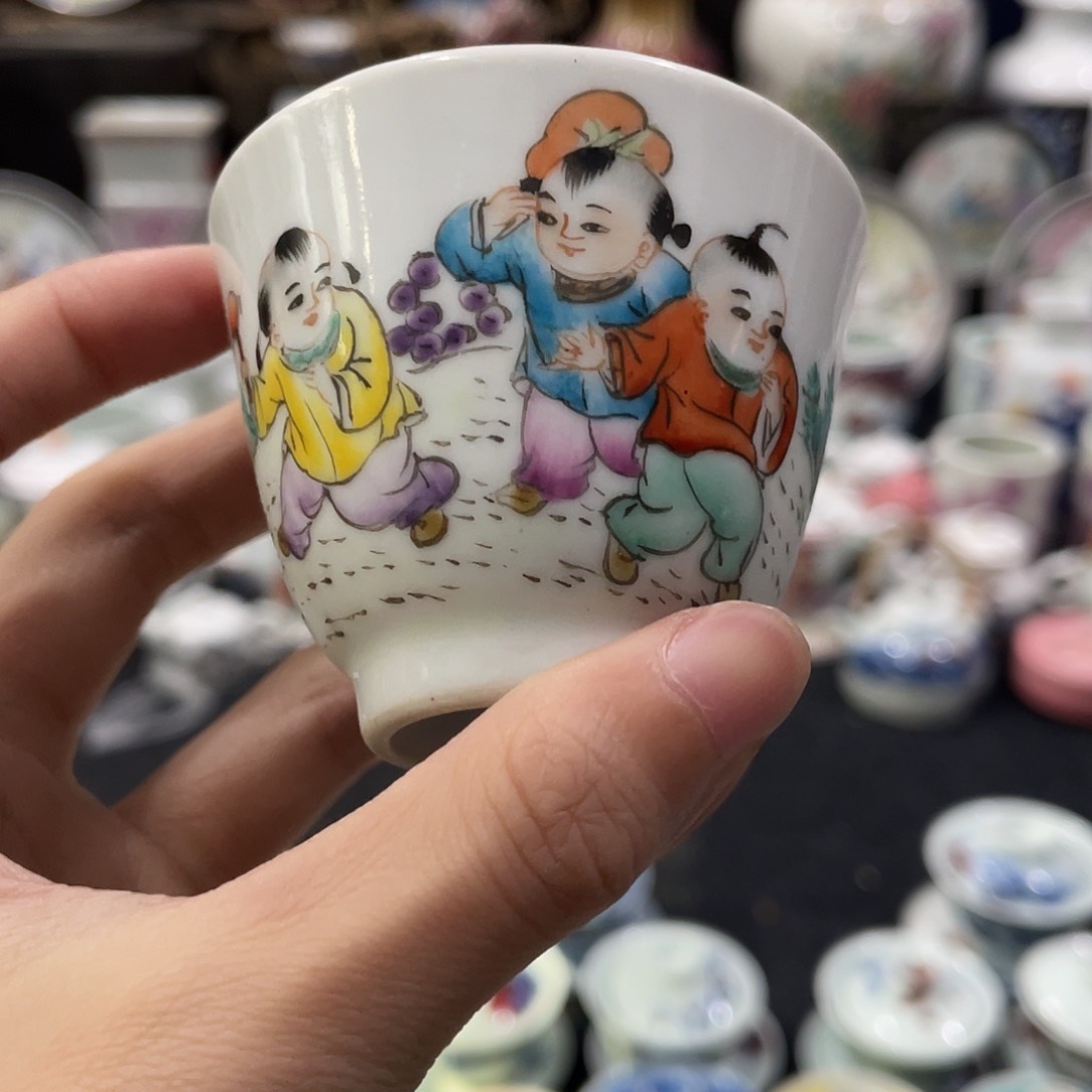 瓷片景德镇陶瓷茶具手绘