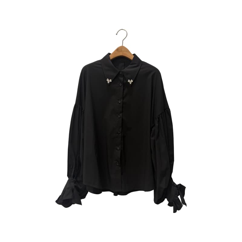 【直播】衬衫袖花袖小衫休闲长袖女式衬衫1K311170D