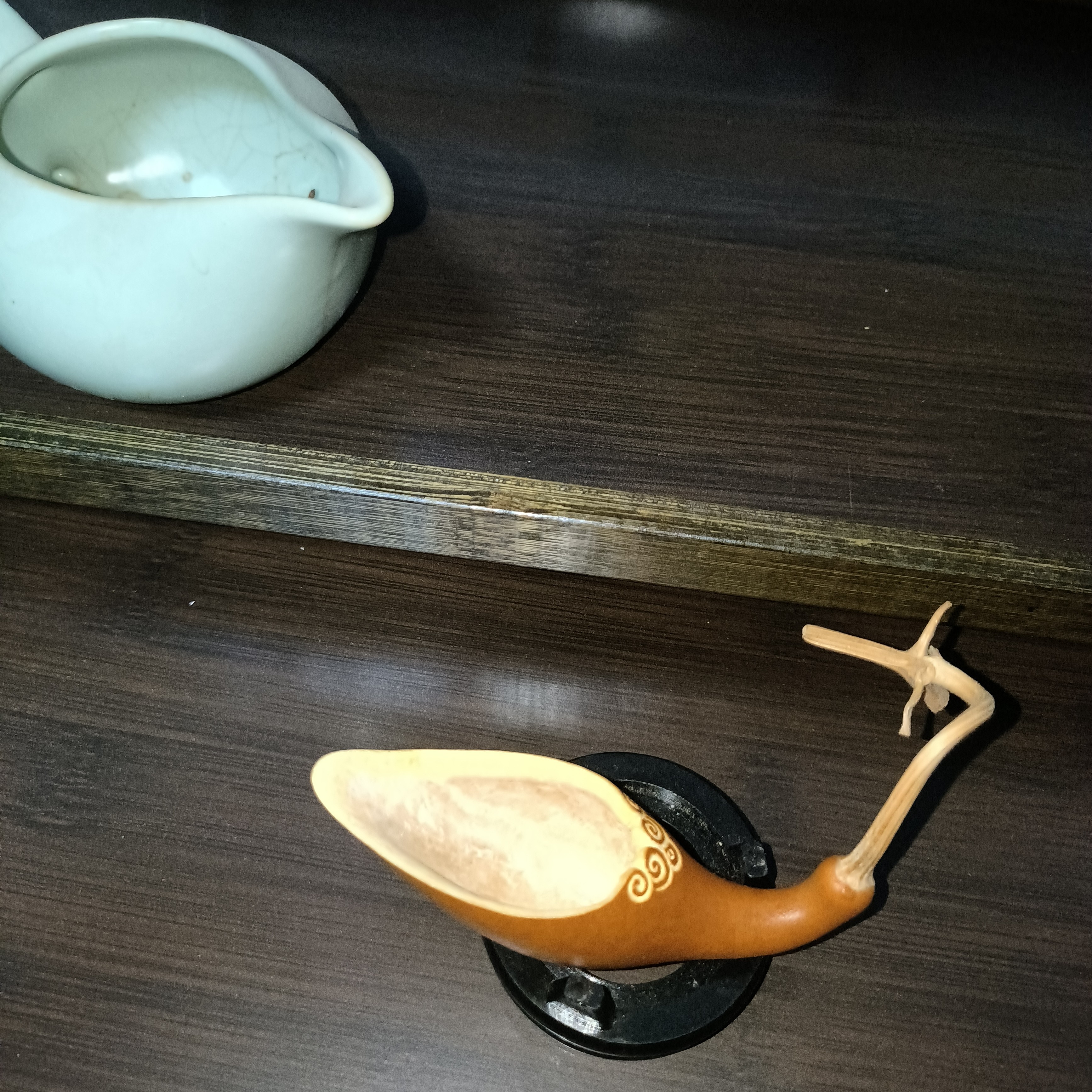 手工雕刻葫芦茶则、茶具