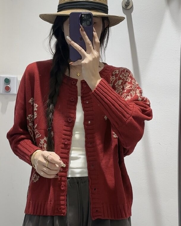 25051时尚百搭秋季新款针织开衫（90-160）