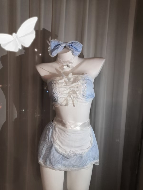 (37度2的礼物)可爱纯欲蓝色睡裙