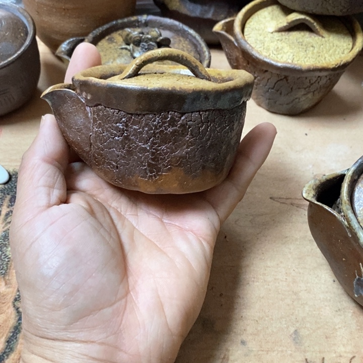 哈****甲全手工柴烧宝瓶，