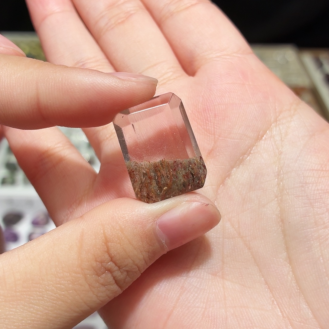 水晶吊坠(不含链)未镶嵌绿幽灵 小方牌 打孔定制不退换