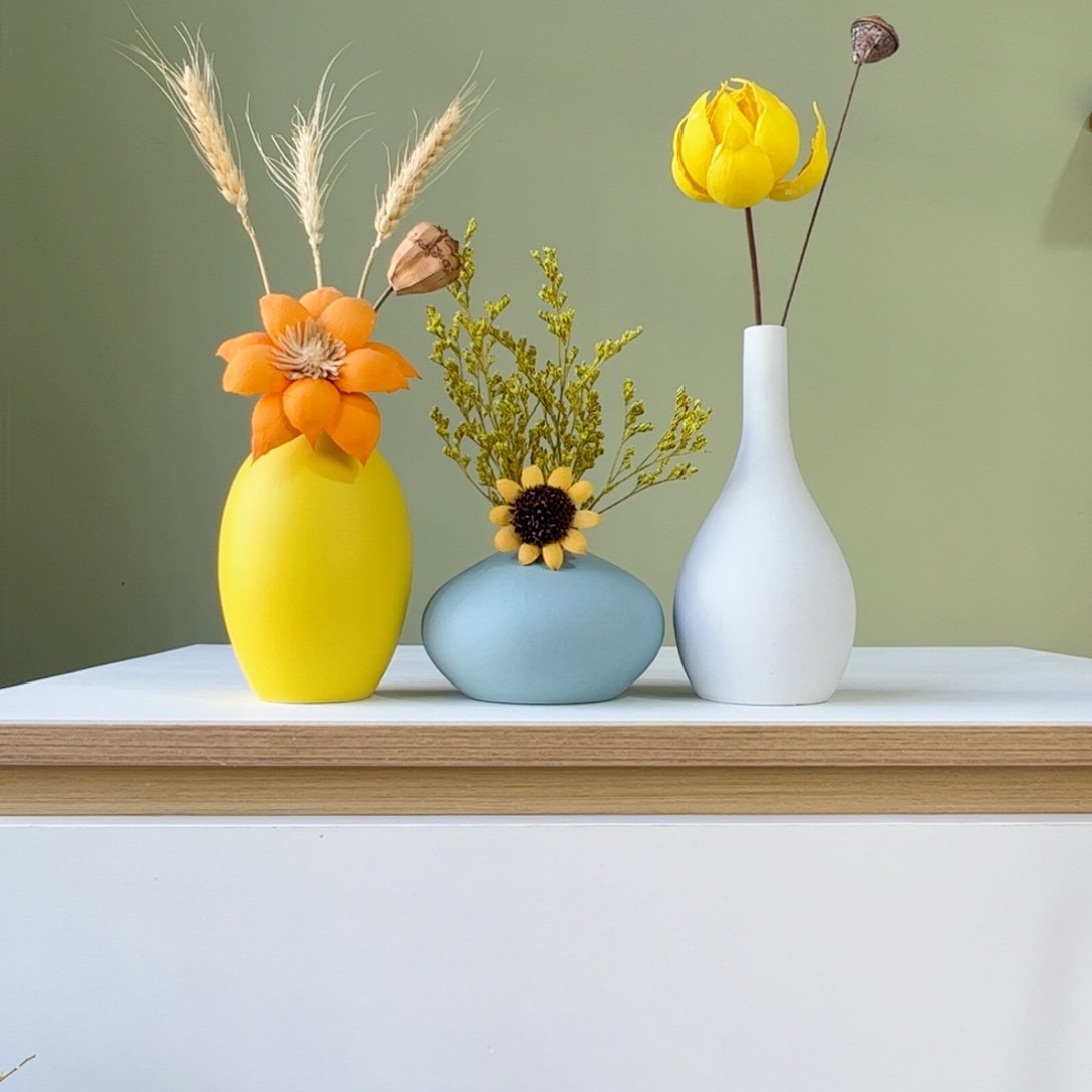 陶瓷花瓶陶瓷花瓶带花高度20-30厘米左右