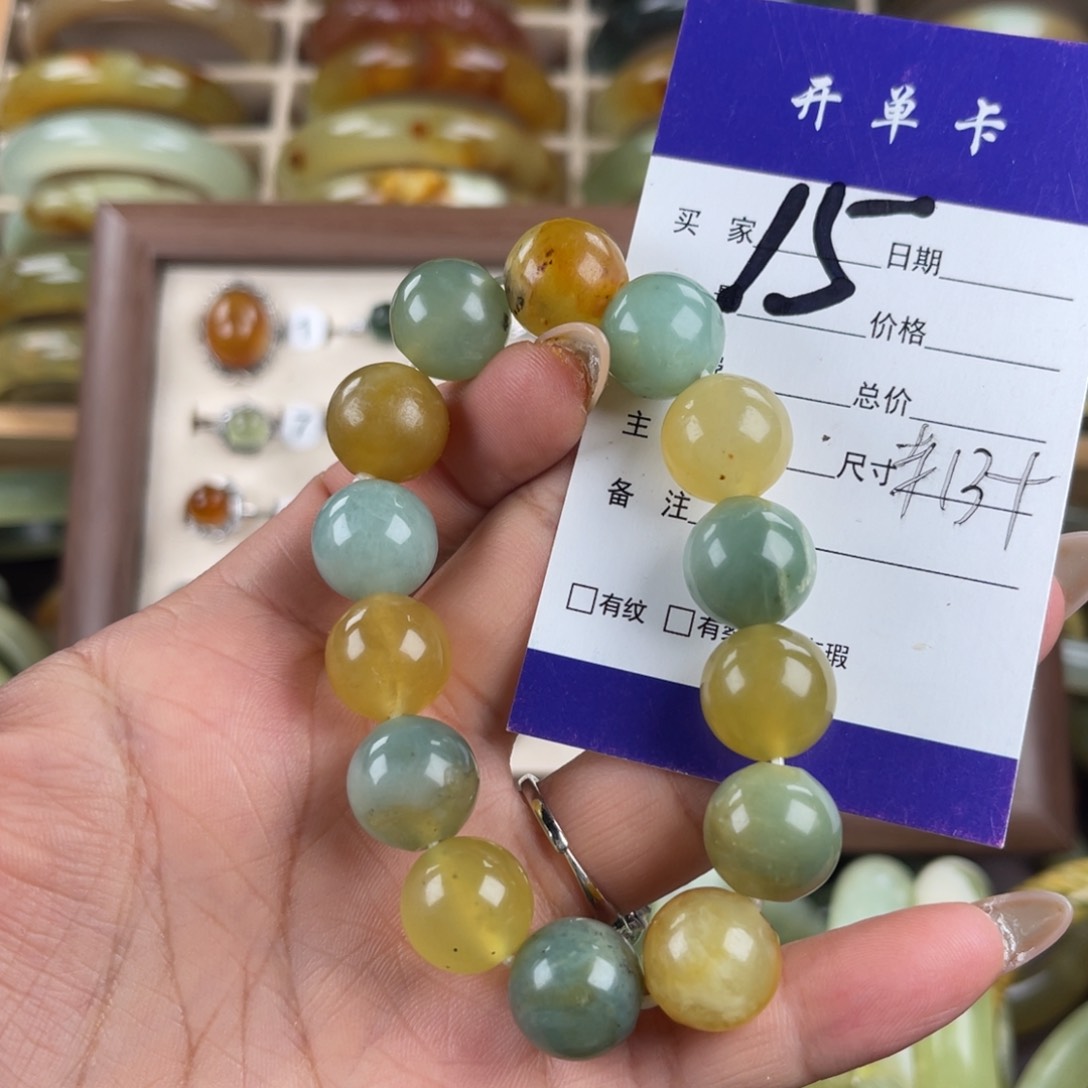 未镶嵌蛇纹石玉手串