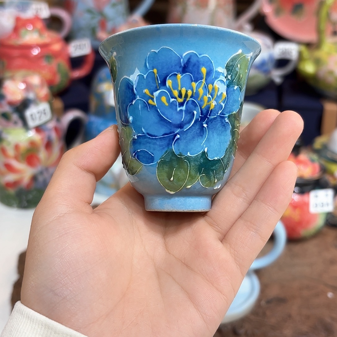 景德镇手绘高温釉下彩陶瓷茶具