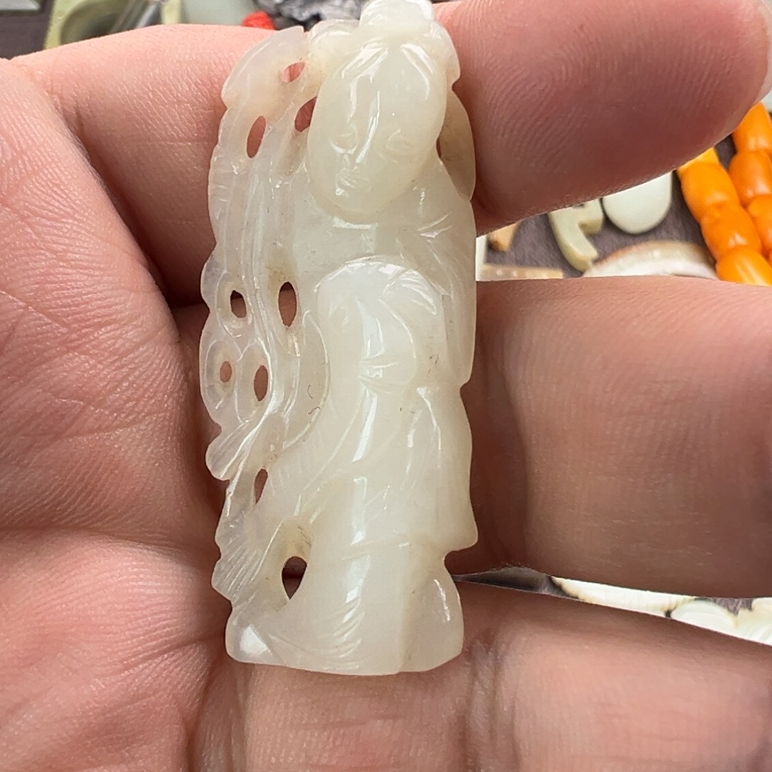 【闪购商品】和田玉明代和田玉鱼篮观音