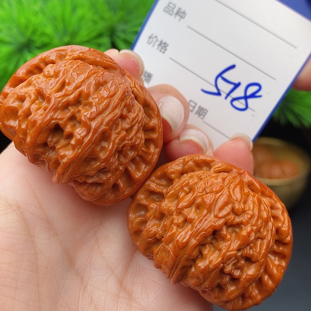 文玩核桃把件43球白518