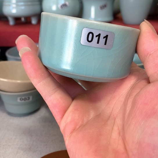 汝官窑釉色，扳指杯，