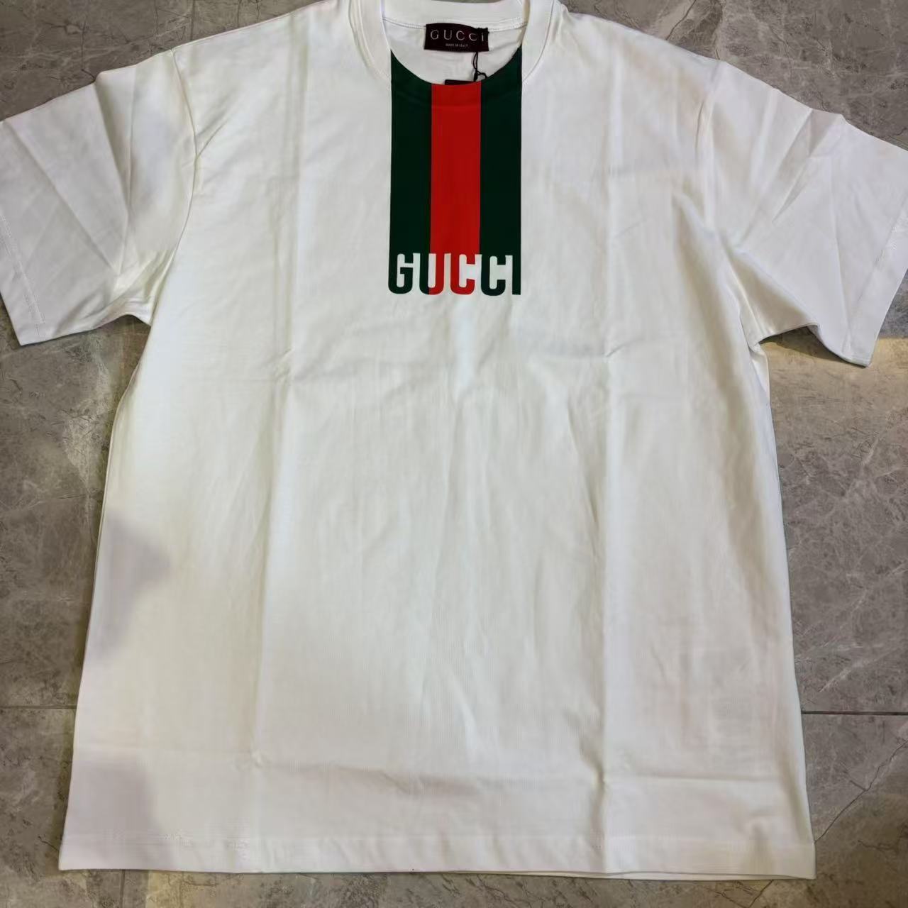 99新 GUCCI/古驰 潮流领口彩虹T恤  195