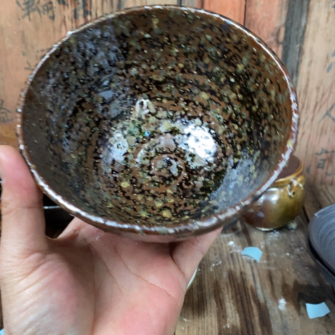 风***云浪鬼柴烧 釉鬼柴烧 盘