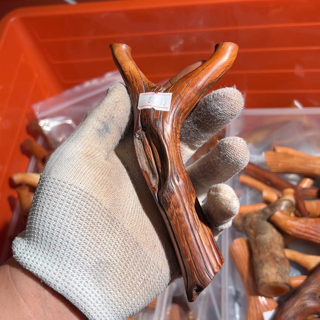 A***通火琉璃树杈木弓手工制作