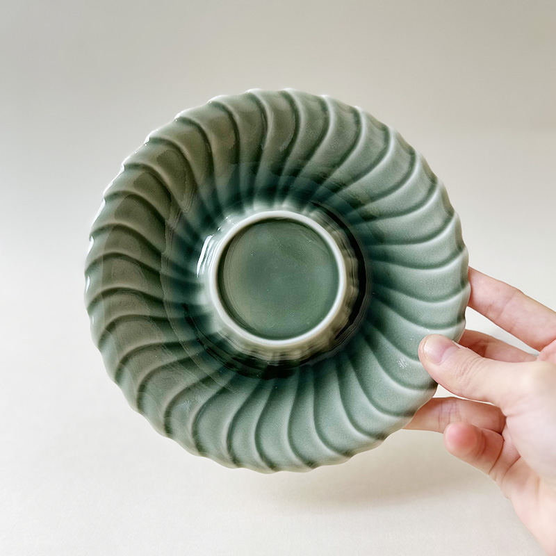 壶承盖碗托盘茶承家用干泡盘茶具荷叶形茶道配件陶瓷果碟果盘