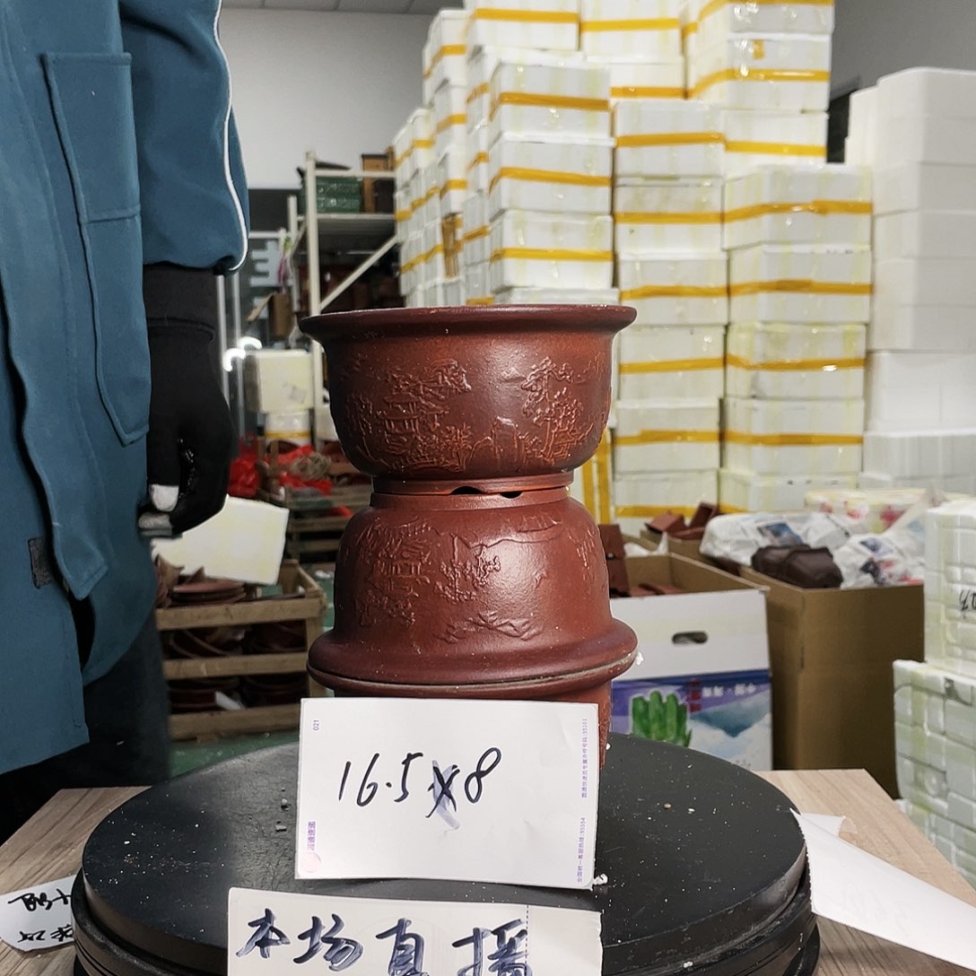 紫砂紫砂花盆，紫砂艺术