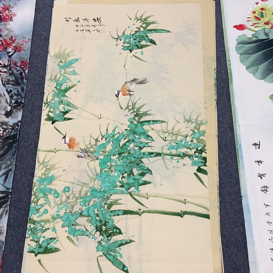国画四尺竹子一副
