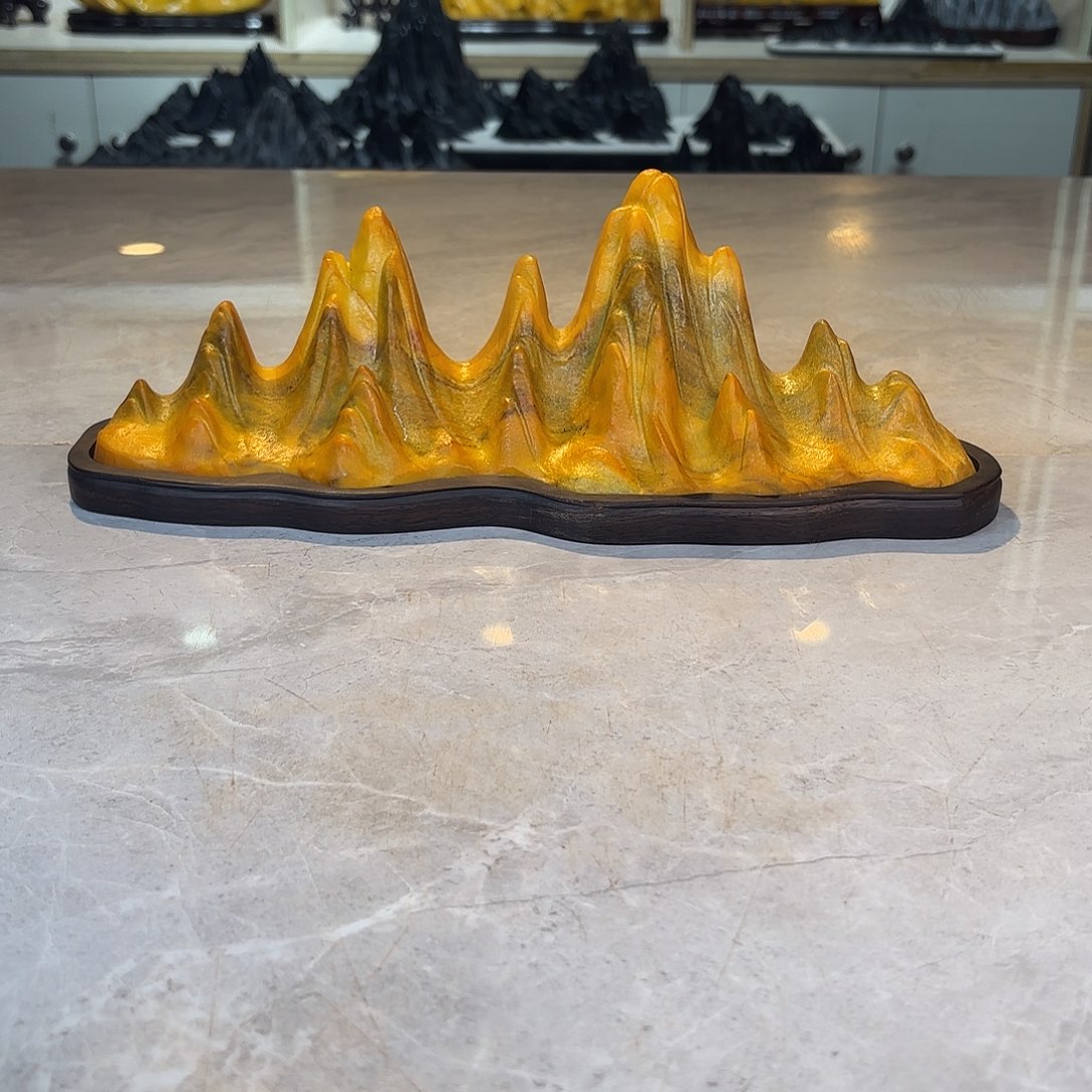 高***山陶灵璧石手工雕刻奇石摆件