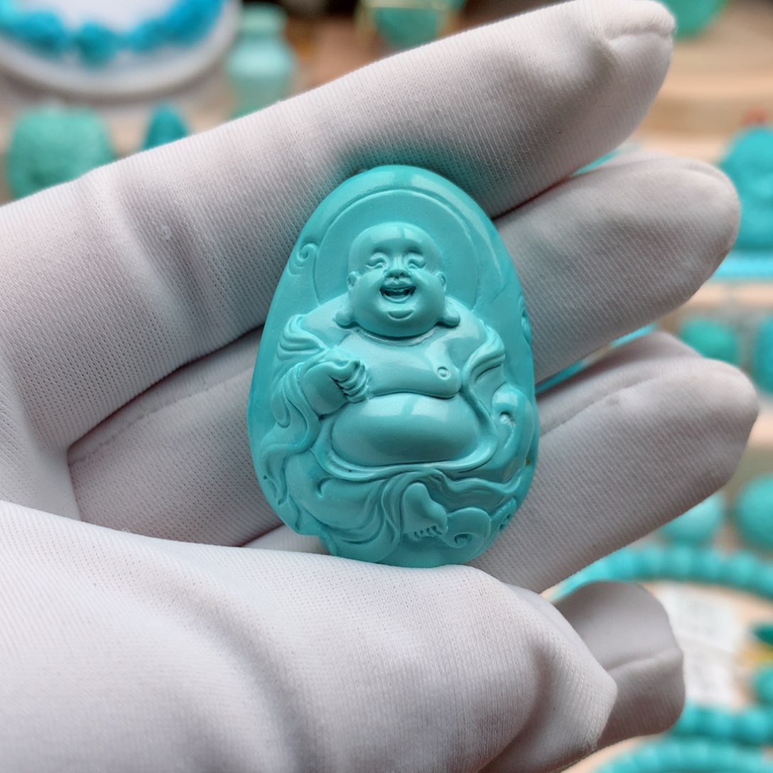 绿松石珠宝奇石未镶嵌13.5克