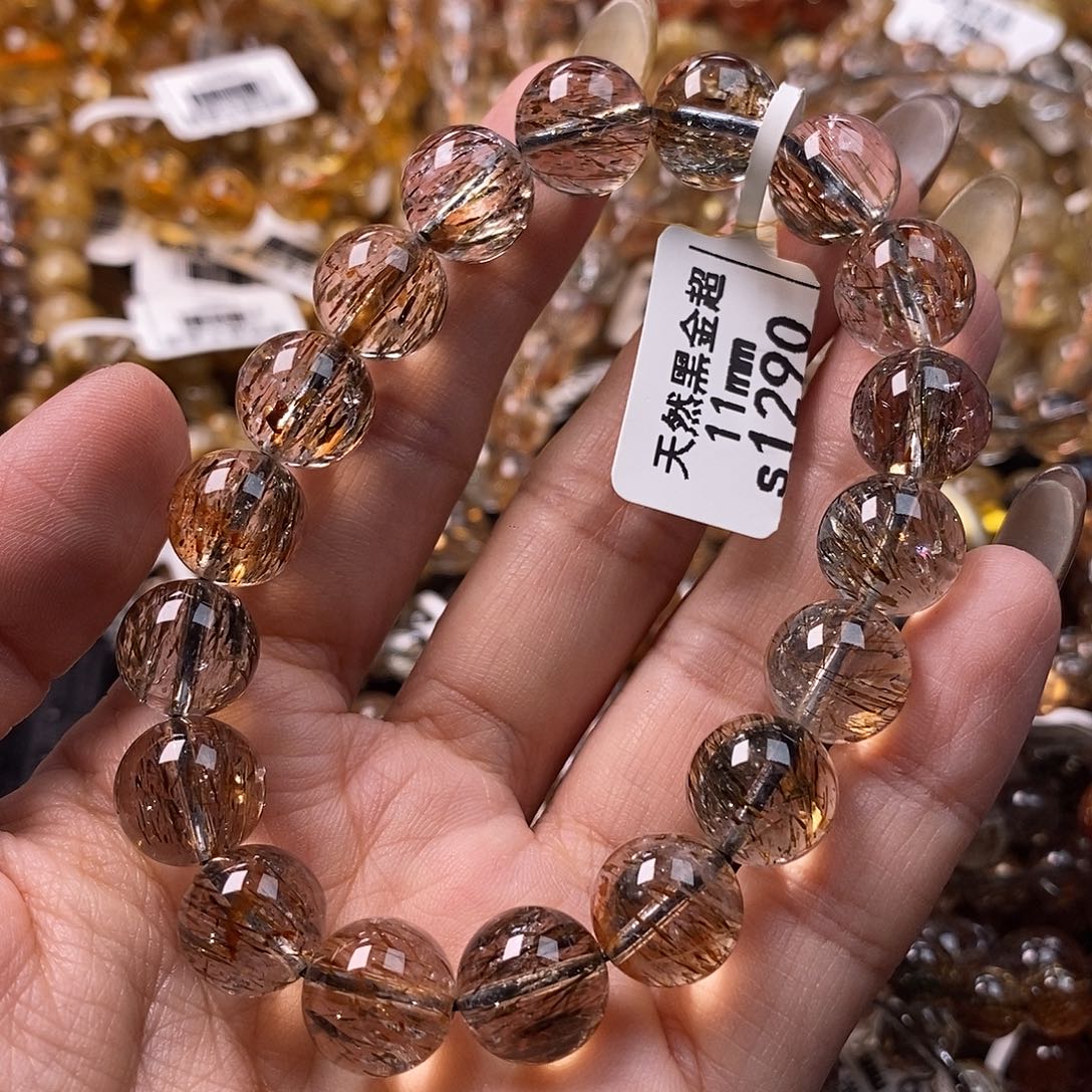 未镶嵌水晶手链水