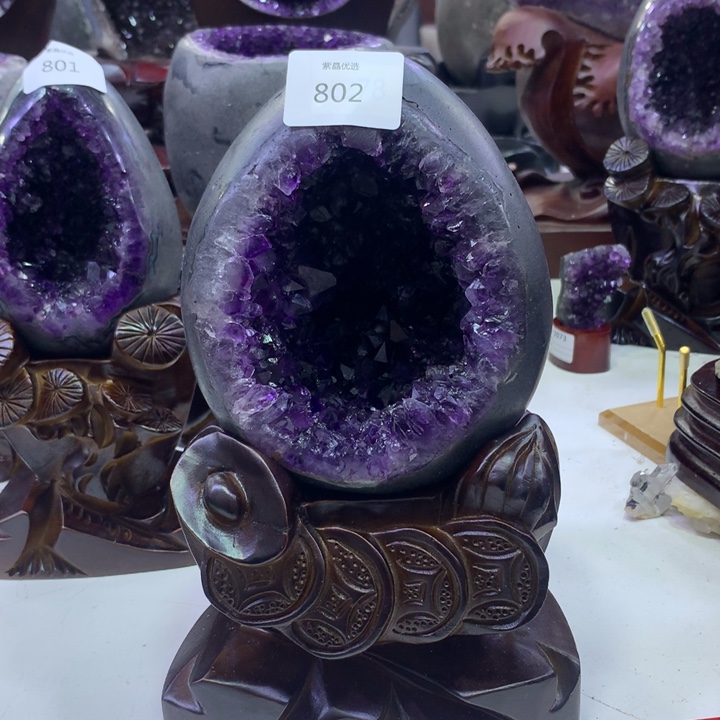 水晶紫水晶未镶嵌浪*花802