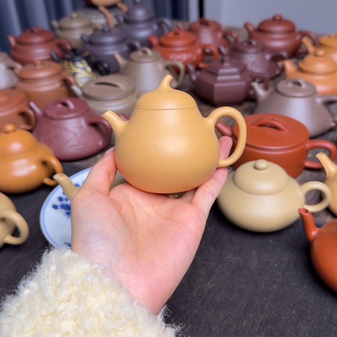 ✧***茶壶紫砂四号井本绿茄瓜