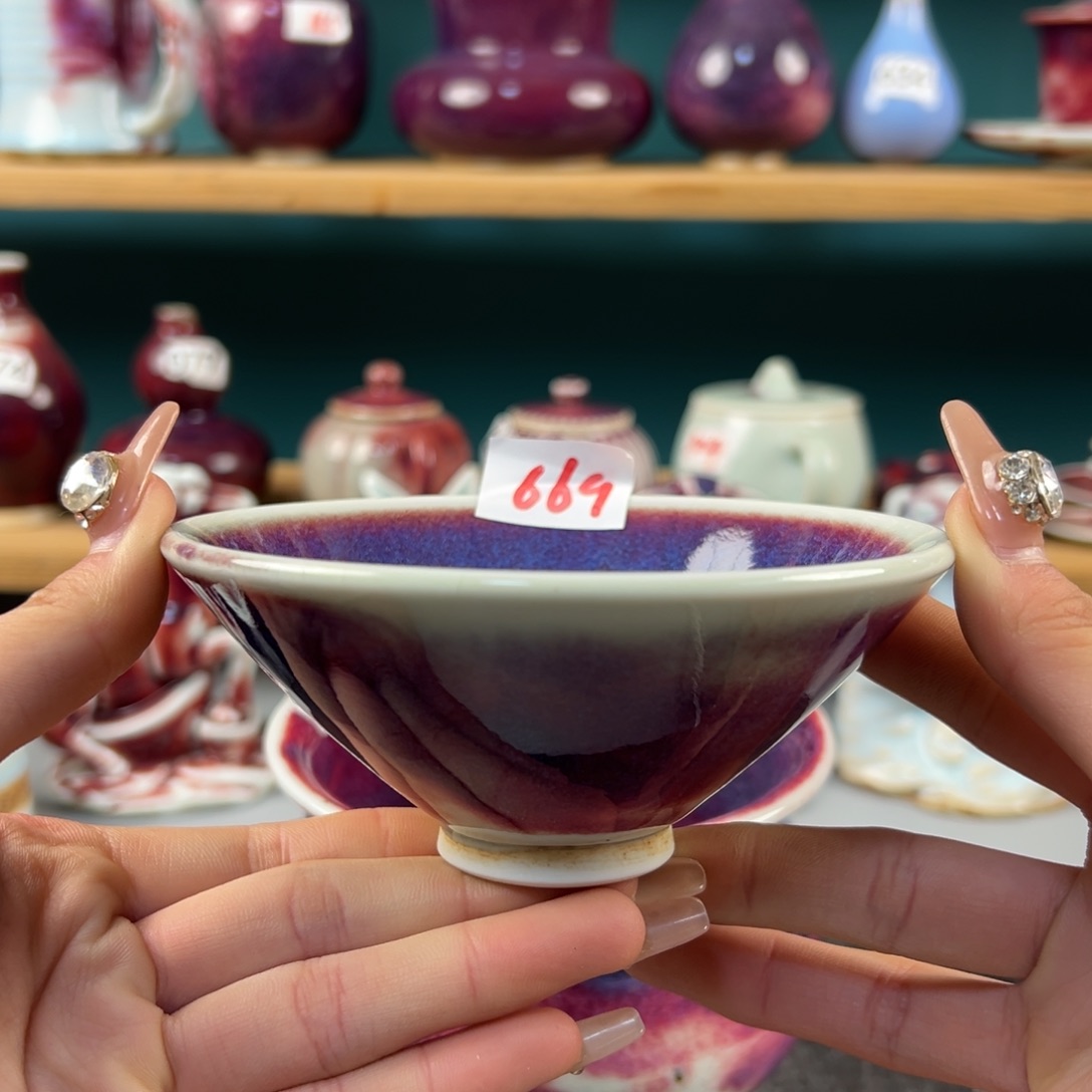 瓷片微瑕主人杯纯手工