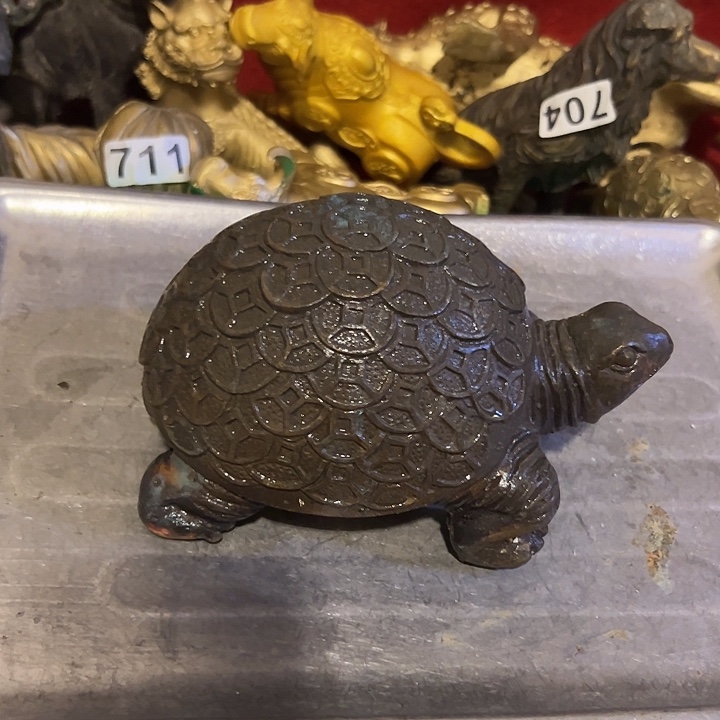 美***春黄铜摆件，文房工艺品摆件