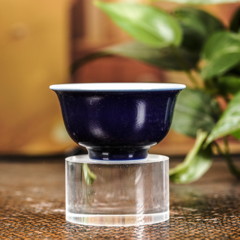 【景德镇陶瓷研究院】柴窑祭兰压手杯 jty293