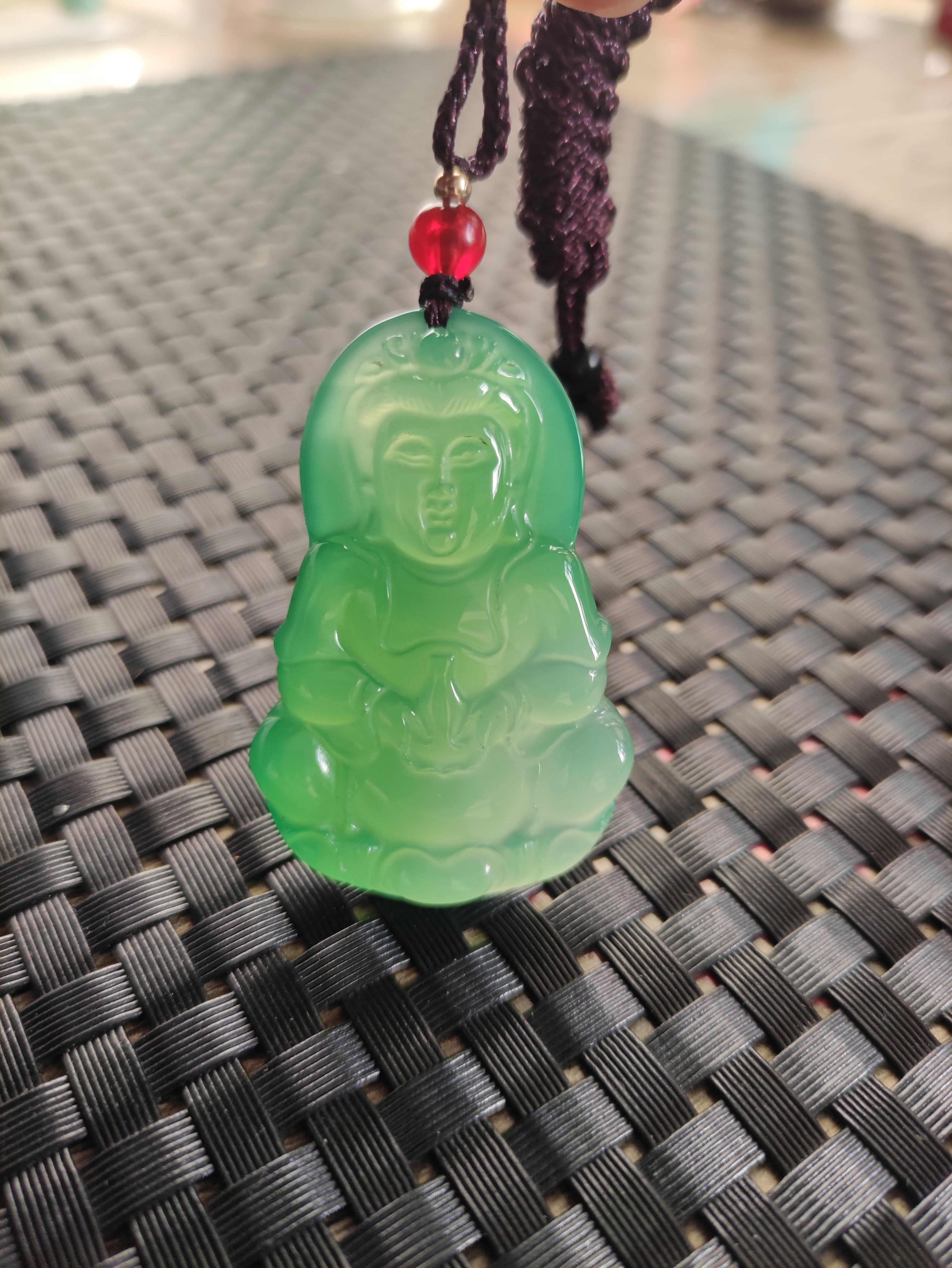 观音男女通用玛瑙玉髓观音吊坠