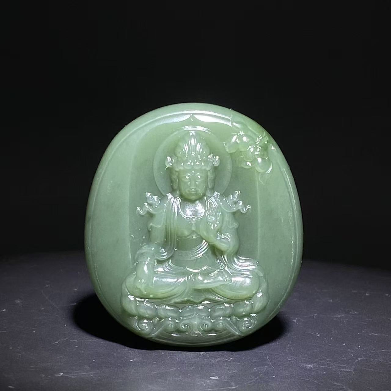 【当代】-碧玉观音牌2511070017