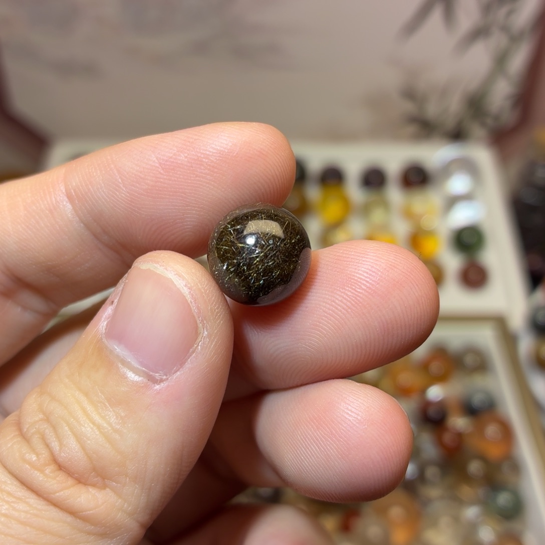 水晶未镶嵌手串12黑铜发