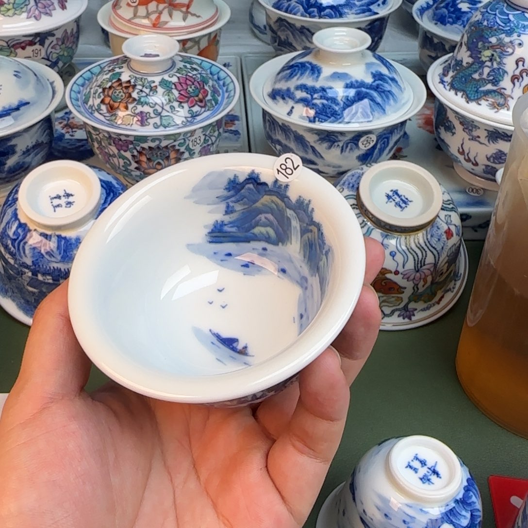 彦祖纯手工手绘茶具