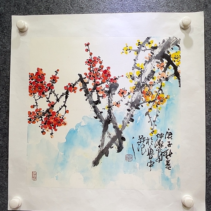 国画知鱼之乐纯手绘