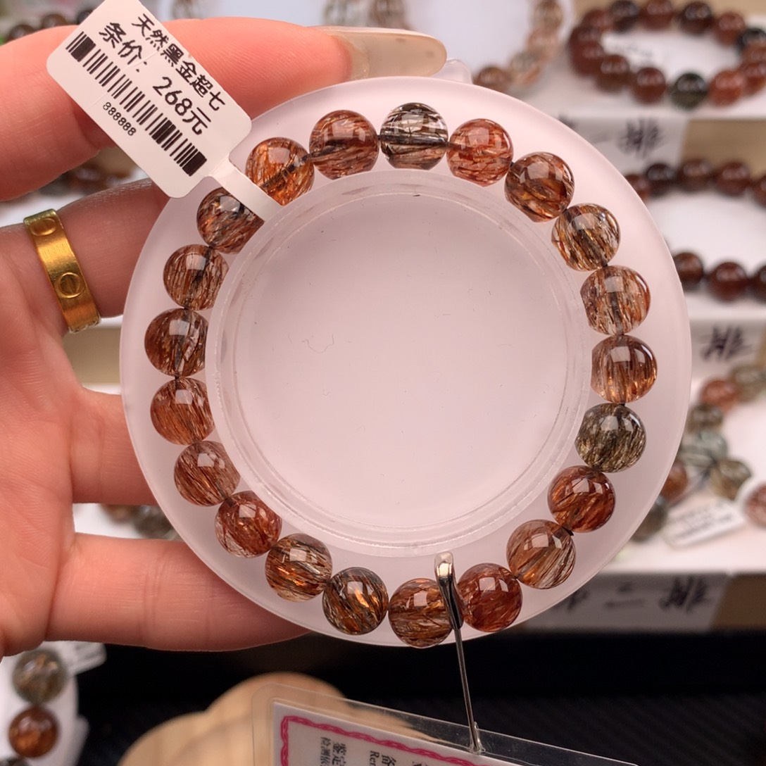 手串水晶未镶嵌黑金超七多样性发其一