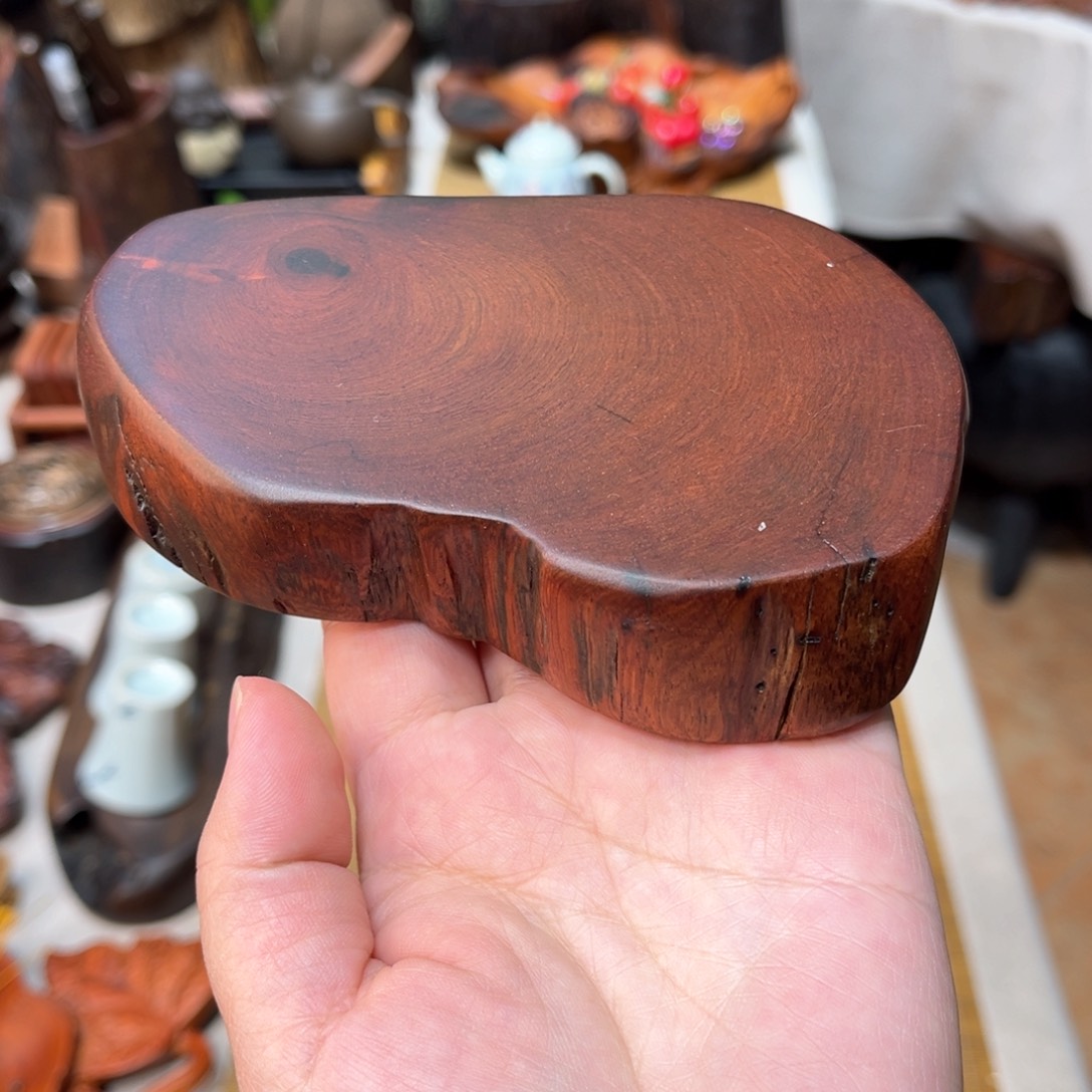 缅甸花梨壶承杯垫