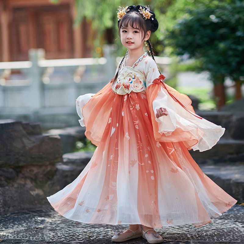 儿童汉服连衣裙重工款库存默认瑕疵不退换