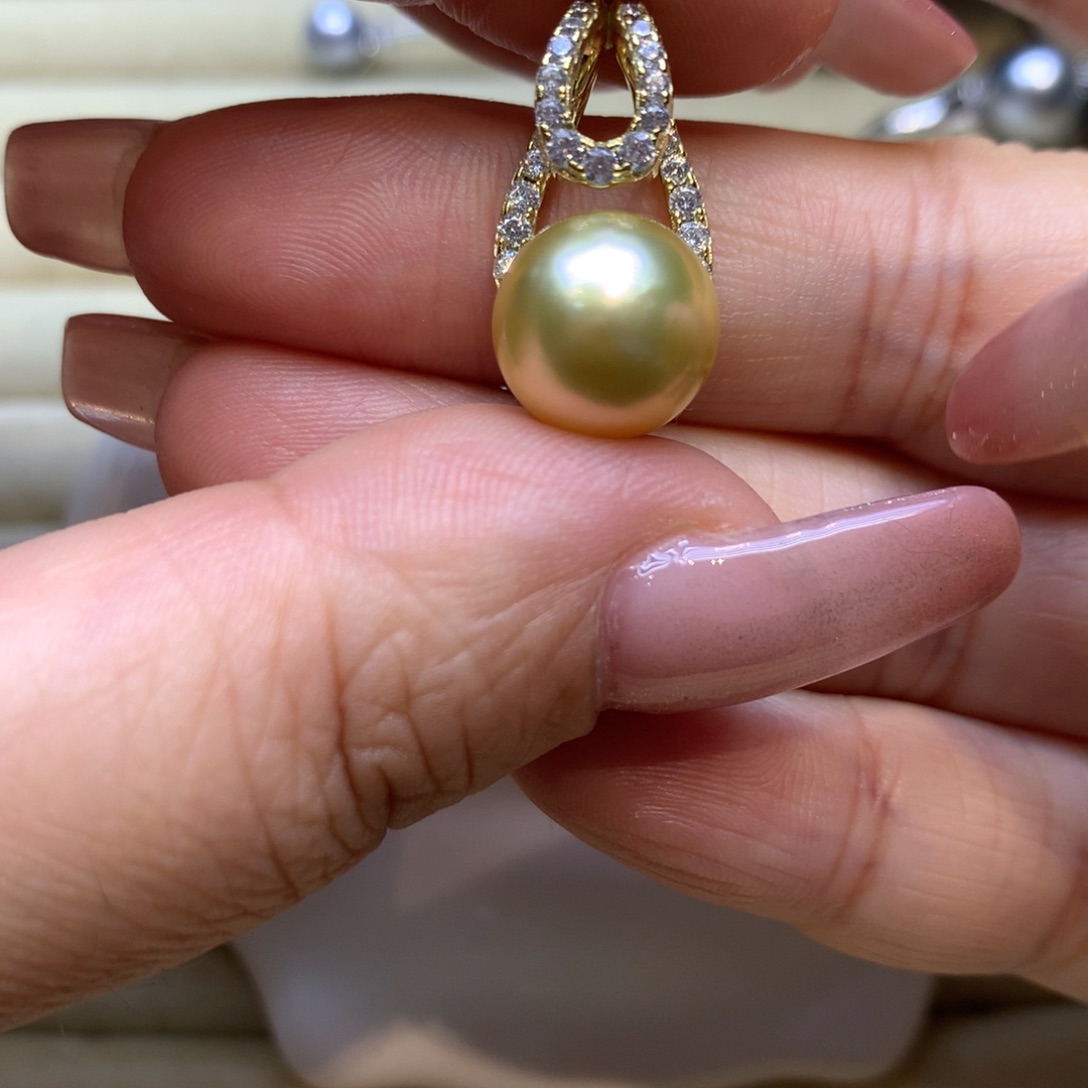 颈饰银S925镶嵌海水珍珠