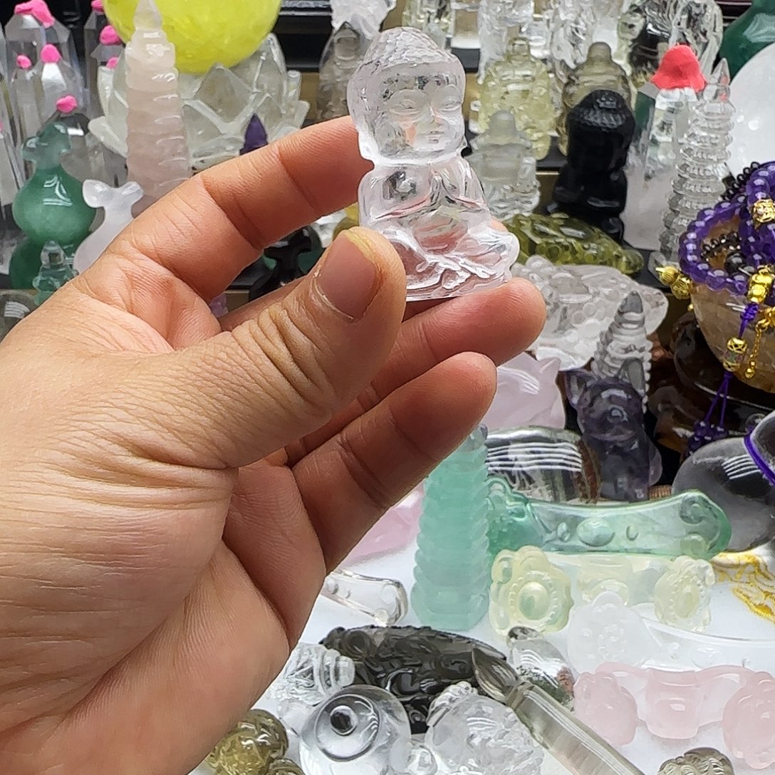 车挂未镶嵌紫晶摆件